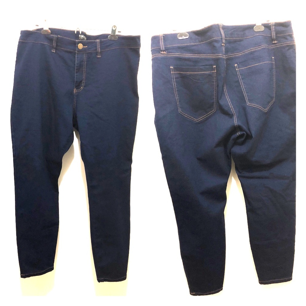 F21 Plus Dark Blue Skinny Jeans 20